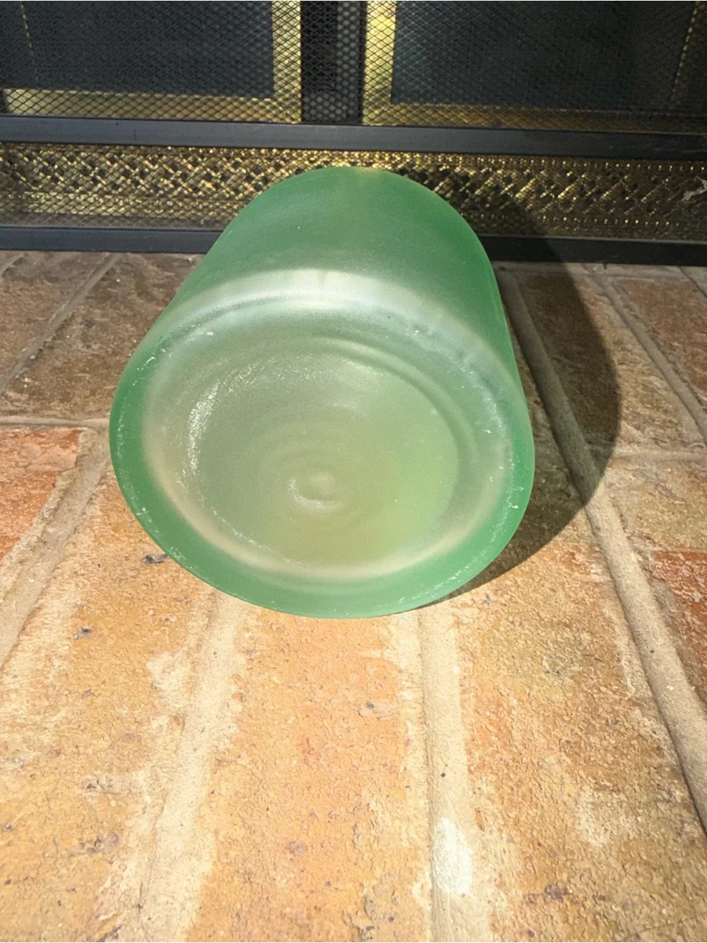 Frosted Seafoam Green Glass Vase